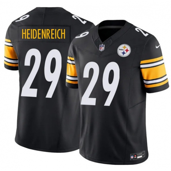 Men's Pittsburgh Steelers #29 Eli Heidenreich Black 2026 Draft F.U.S.E. Vapor Limited Football Stitched Jersey - Ujersey