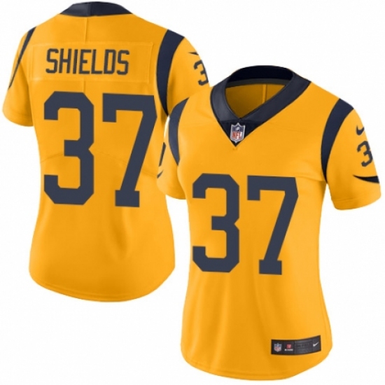 Women's Nike Los Angeles Rams #37 Sam Shields Limited Gold Rush Vapor Untouchable NFL Jersey - Ujersey