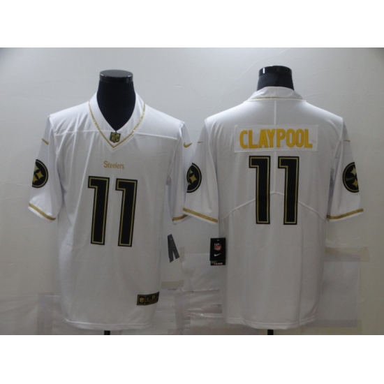Men's Pittsburgh Steelers #11 Chase Claypool White Nike Limited Jerseys - Ujersey