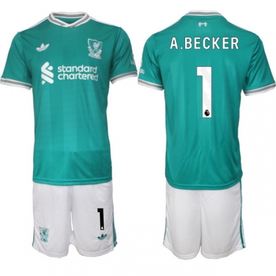 Men Liverpool 2026 Soccer Jerseys Teal #1 A.BECKER