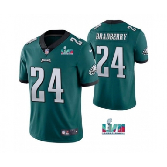Men's Philadelphia Eagles #24 James Bradberry Green Super Bowl LVII Vapor Untouchable Limited Stitched Jersey - Ujersey