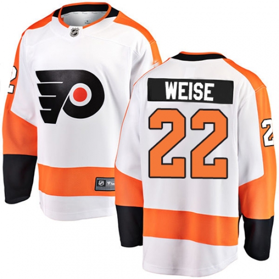Youth Philadelphia Flyers #22 Dale Weise Fanatics Branded White Away Breakaway NHL Jersey - Ujersey