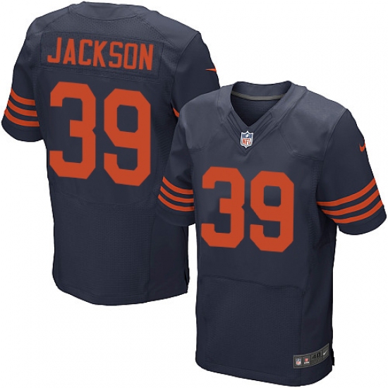 Men's Nike Chicago Bears #39 Eddie Jackson Elite Navy Blue Alternate NFL Jersey - Ujersey