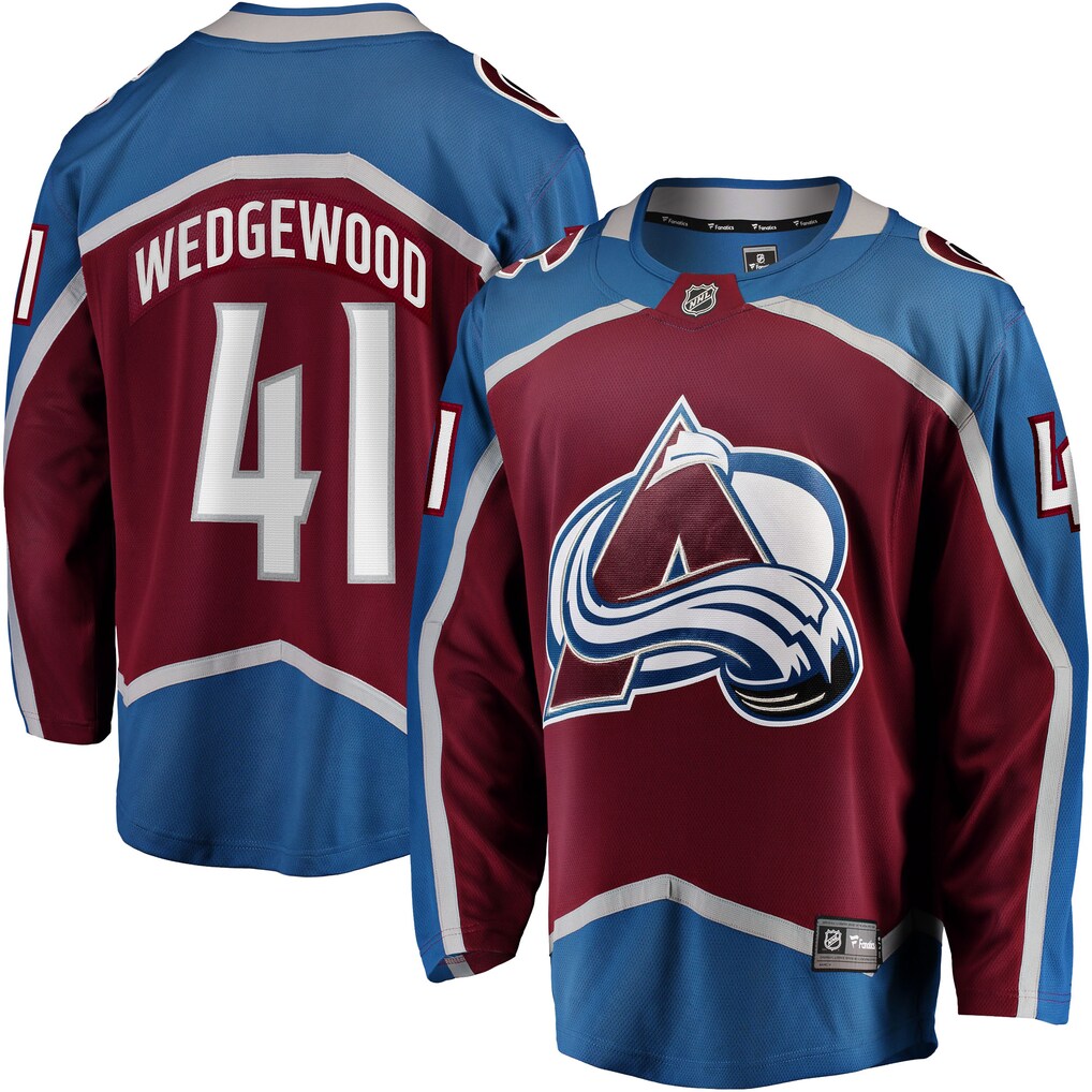 Men's Colorado Avalanche Scott Wedgewood Fanatics Burgundy Home Breakaway Jersey