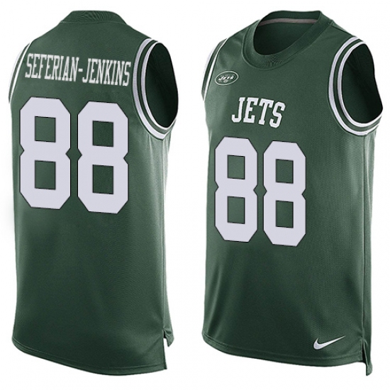 Men's Nike New York Jets #88 Austin Seferian-Jenkins Limited Green Player Name & Number Tank Top NFL Jersey - Ujersey