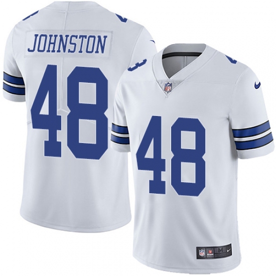 Men's Nike Dallas Cowboys #48 Daryl Johnston White Vapor Untouchable Limited Player NFL Jersey - Ujersey