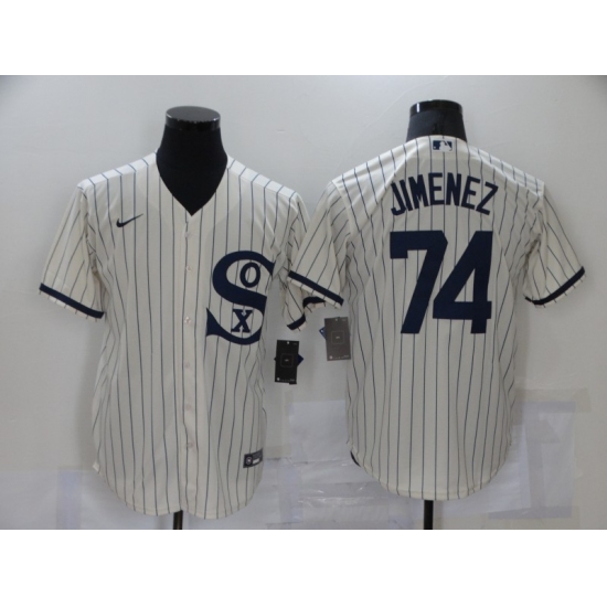 Men's Nike Chicago White Sox #74 Eloy Jimenez Cream Game 2021 Field of Dreams Jersey - Ujersey