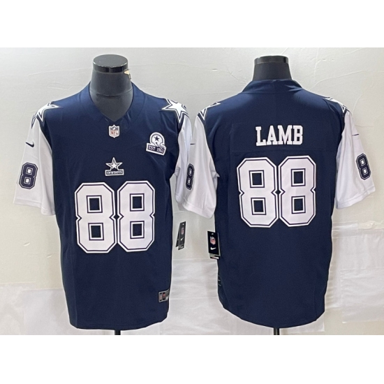 Men's Nike Dallas Cowboys #88 CeeDee Lamb Navy Thanksgiving 2023 F.U.S.E. Stitched Football Jersey - Ujersey