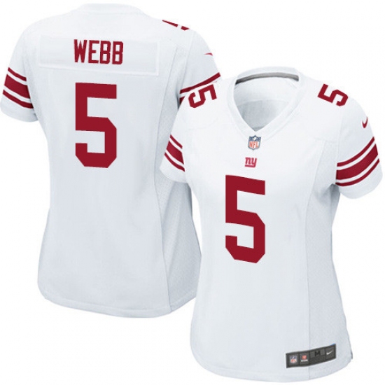 Women's Nike New York Giants #5 Davis Webb Game White NFL Jersey - Ujersey