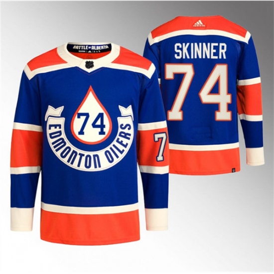 Men's Edmonton Oilers #74 Stuart Skinner 2023 Royal Heritage Classic Primegreen Stitched Jersey - Ujersey