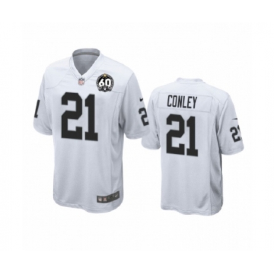Women's Oakland Raiders #21 Gareon Conley Game 60th Anniversary White Football Jersey