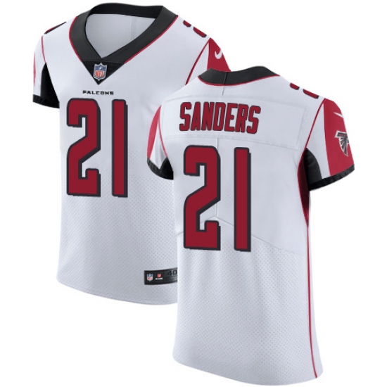 Men's Nike Atlanta Falcons #21 Deion Sanders White Vapor Untouchable Elite Player NFL Jersey - Ujersey