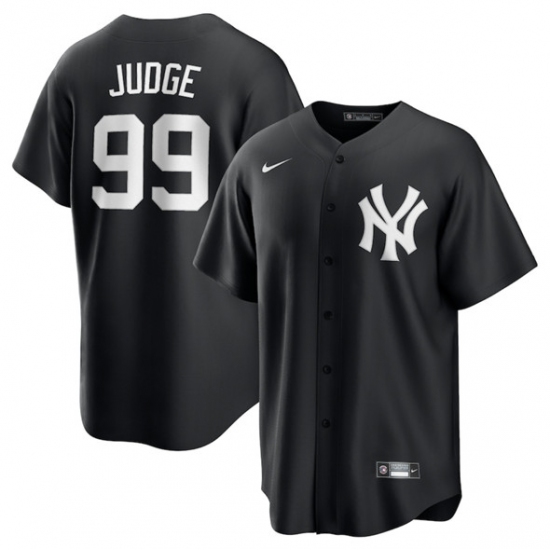 Men's New York Yankees #99 Aaron Judge Black Lights Out Limited Stitched Baseball Jersey - Ujersey