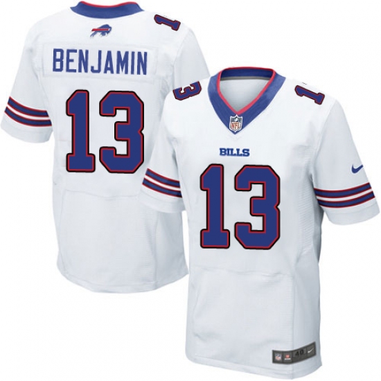 Men's Nike Buffalo Bills #13 Kelvin Benjamin Elite White NFL Jersey - Ujersey