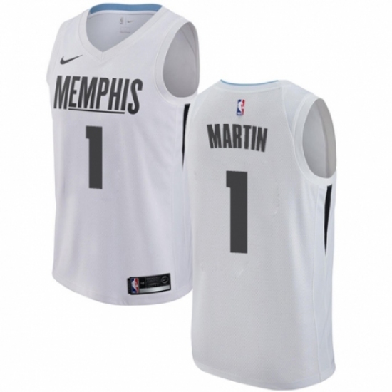 Youth Nike Memphis Grizzlies #1 Jarell Martin Swingman White NBA Jersey - City Edition - Ujersey