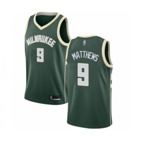 Youth Milwaukee Bucks #9 Wesley Matthews Swingman Green Basketball Jersey - Icon Edition