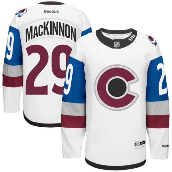 Youth Reebok Colorado Avalanche #29 Nathan MacKinnon Authentic White 2016 Stadium Series NHL Jersey - Ujersey