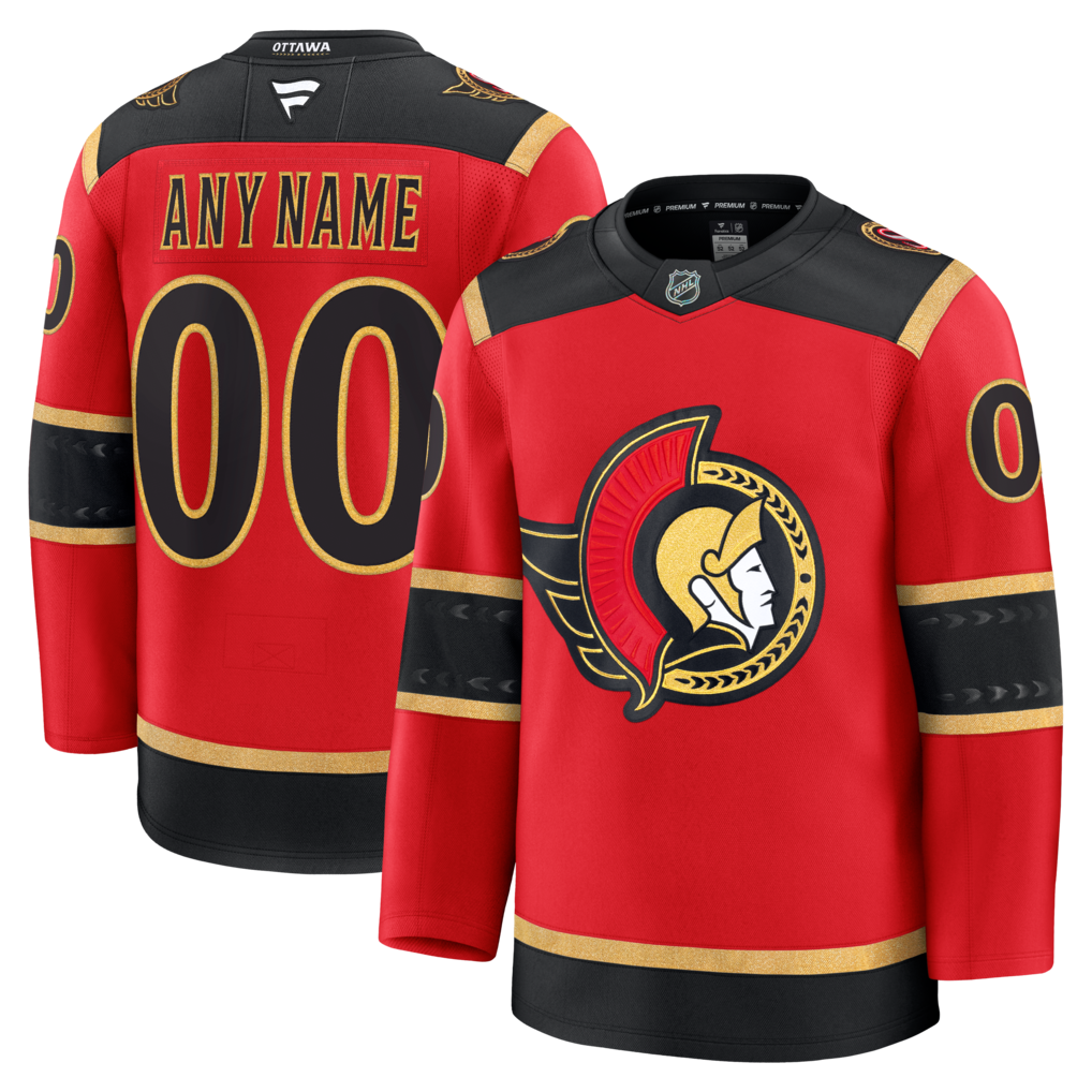 Men's Ottawa Senators Fanatics Red Alternate Custom Premium Jersey - U-jersey