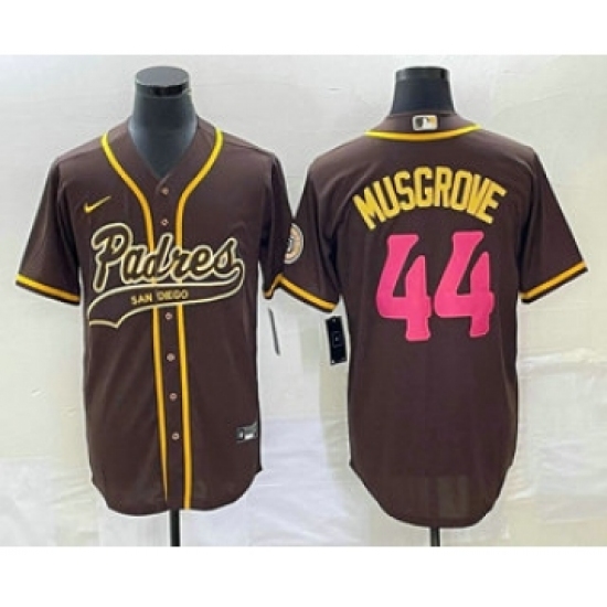 Men's San Diego Padres #44 Joe Musgrove Brown NEW 2023 City Connect Cool Base Stitched Jersey - Ujersey