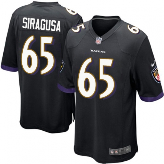 Men's Nike Baltimore Ravens #60 Nico Siragusa Game Black Alternate NFL Jersey - Ujersey