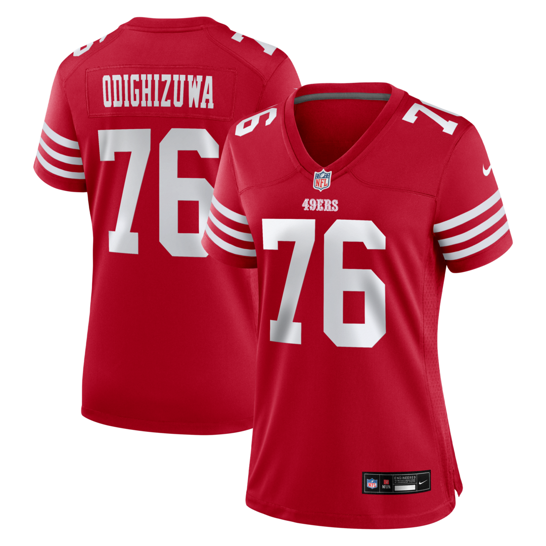Women's San Francisco 49ers Osa Odighizuwa Nike Scarlet Team Game Jersey - U-jersey