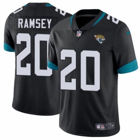Men's Nike Jacksonville Jaguars #20 Jalen Ramsey Black Team Color Vapor Untouchable Limited Player NFL Jerseys - Ujersey