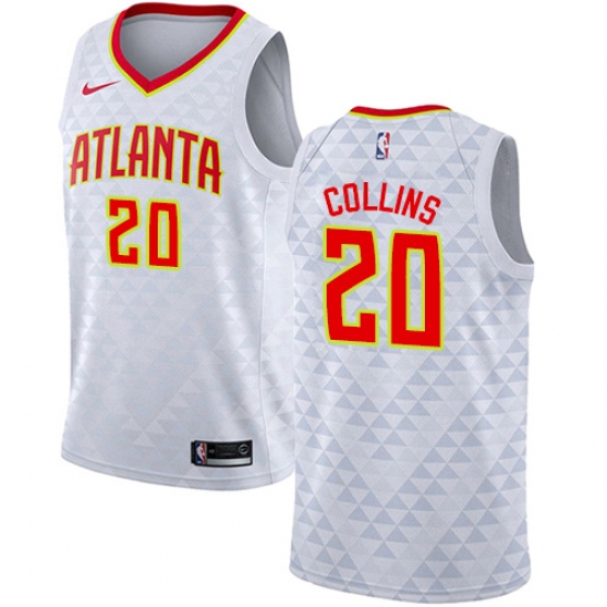 Women's Nike Atlanta Hawks #20 John Collins Authentic White NBA Jersey - Association Edition - Ujersey