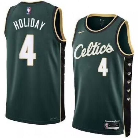 Men's Boston Celtics #4 Jure Holiday Green 11 Diamonds Edition Stitched Basketball Jersey - Ujersey