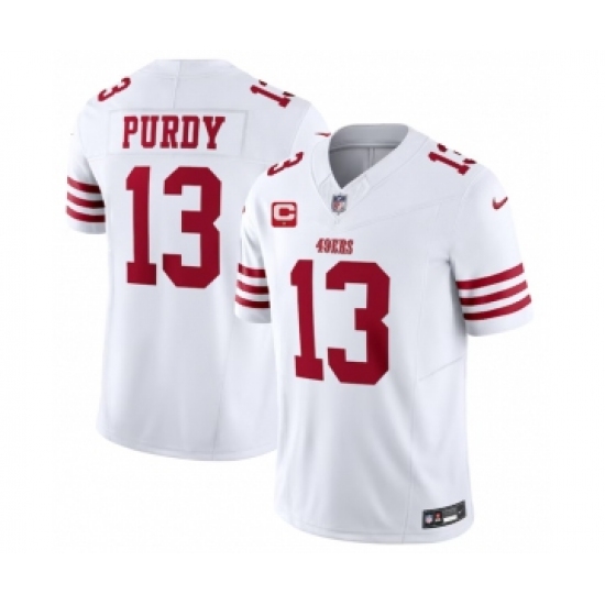 Men's Nike San Francisco 49ers #13 Brock Purdy White 2023 F.U.S.E. 1-Star C Vapor Untouchable Limited Football Stitched Jersey - Ujersey