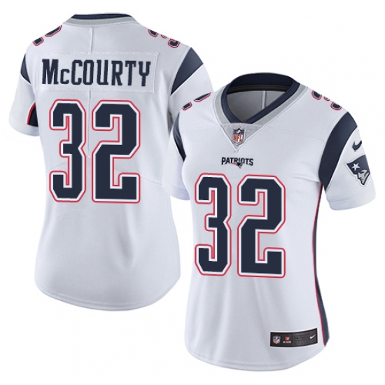 Women's Nike New England Patriots #32 Devin McCourty White Vapor Untouchable Limited Player NFL Jersey - Ujersey