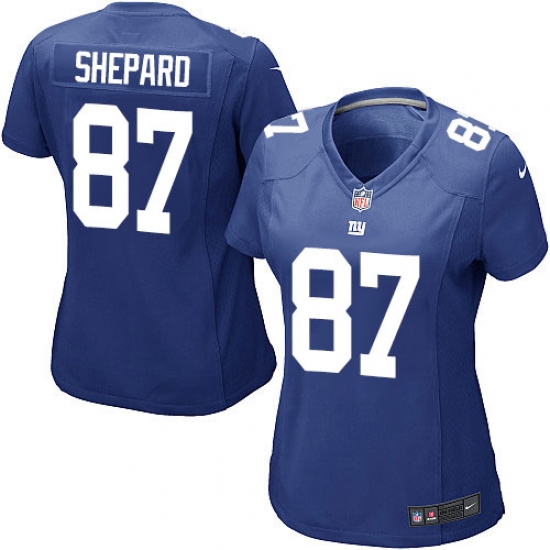 Women's Nike New York Giants #87 Sterling Shepard Game Royal Blue Team Color NFL Jersey - Ujersey