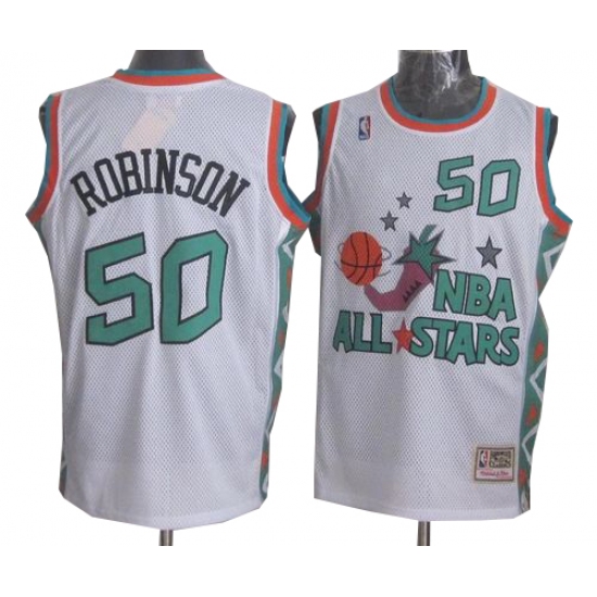 Men's Mitchell and Ness San Antonio Spurs #50 David Robinson Swingman White 1996 All Star Throwback NBA Jersey - Ujersey