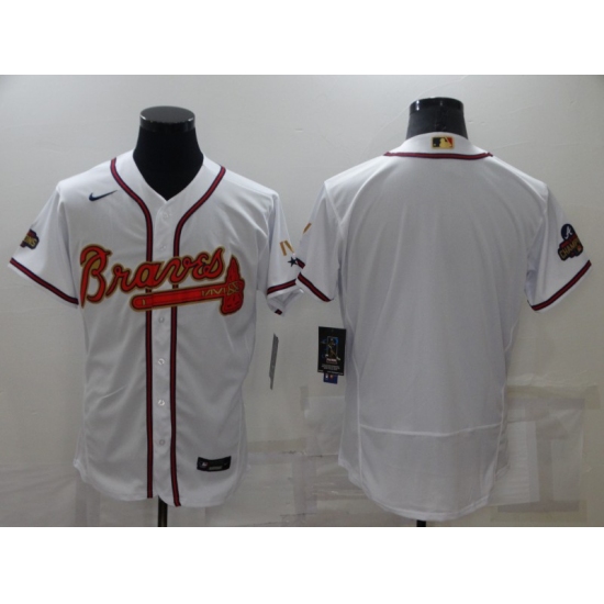 Men's Atlanta Braves Blank White 2022 Gold Program Authentic Player Jersey - Ujersey