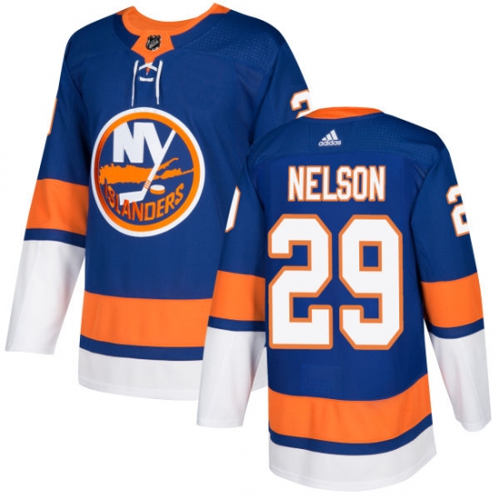 Men's Adidas New York Islanders #29 Brock Nelson Premier Royal Blue Home NHL Jersey - Ujersey