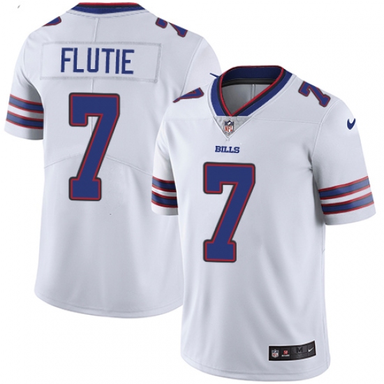 Youth Nike Buffalo Bills #7 Doug Flutie White Vapor Untouchable Limited Player NFL Jersey - Ujersey