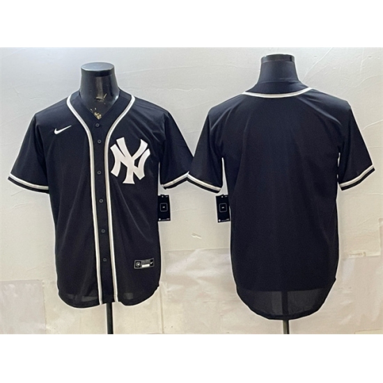 Men's New York Yankees Blank 2026 Fashion Replica Black Out Stitched Baseball Jersey - Ujersey