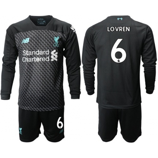 Liverpool #6 Lovren Third Long Sleeves Soccer Club Jersey