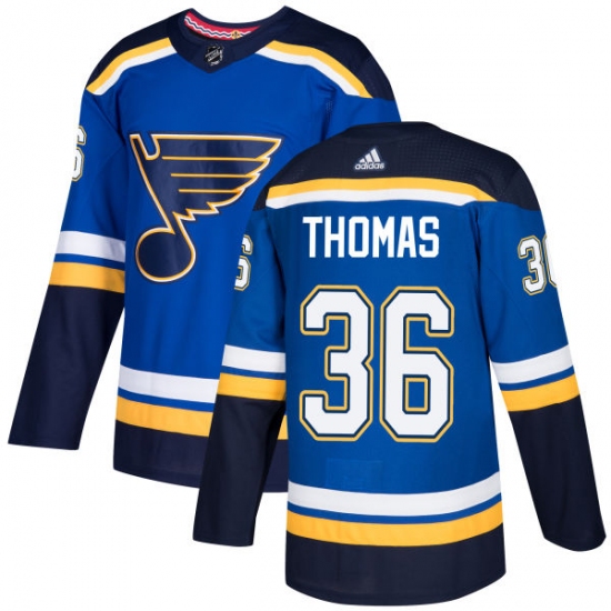 Men's Adidas St. Louis Blues #36 Robert Thomas Premier Royal Blue Home NHL Jersey - Ujersey