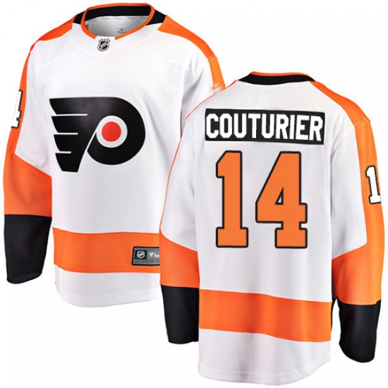 Youth Philadelphia Flyers #14 Sean Couturier Fanatics Branded White Away Breakaway NHL Jersey - Ujersey