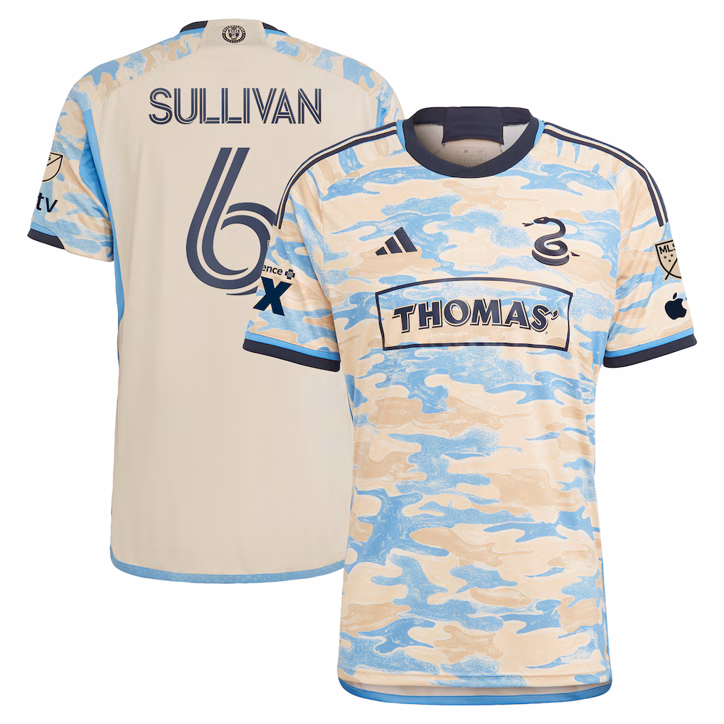 Men's Philadelphia Union Cavan Sullivan adidas Tan 2024 Authentic Secondary Player Jersey - Ujersey NHL