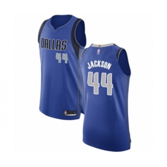 Men's Dallas Mavericks #44 Justin Jackson Authentic Royal Blue Basketball Jersey - Icon Edition - Ujersey