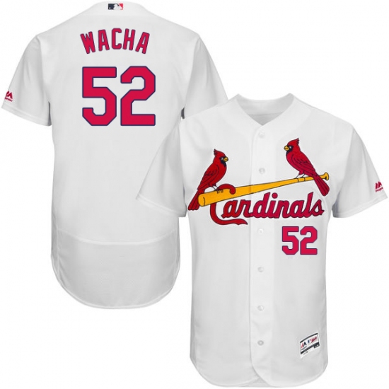 Men's Majestic St. Louis Cardinals #52 Michael Wacha White Home Flex Base Authentic Collection MLB Jersey - Ujersey