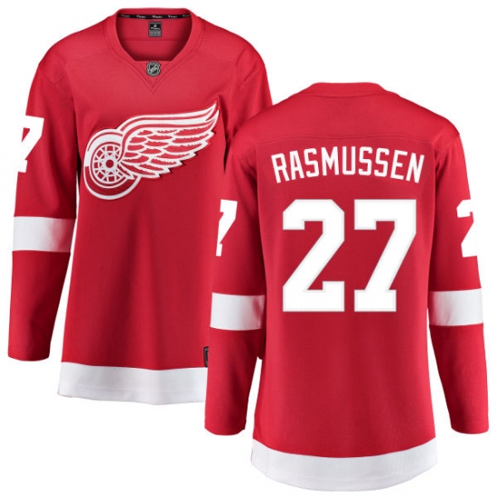 Women's Detroit Red Wings #27 Michael Rasmussen Fanatics Branded Red Home Breakaway NHL Jersey - Ujersey