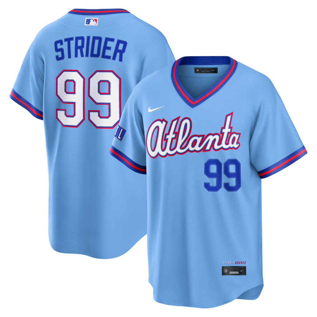Men's Atlanta Braves Spencer Strider Nike Powder Blue 2026 City Connect Stadium Jersey