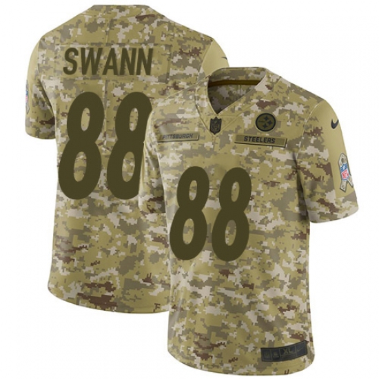 Youth Nike Pittsburgh Steelers #88 Lynn Swann Limited Camo 2018 Salute to Service NFL Jersey - Ujersey