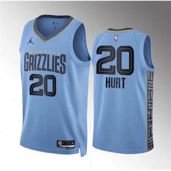Men's Memphis Grizzlies #20 Matthew Hurt Blue Statement Edition Stitched Jersey - Ujersey
