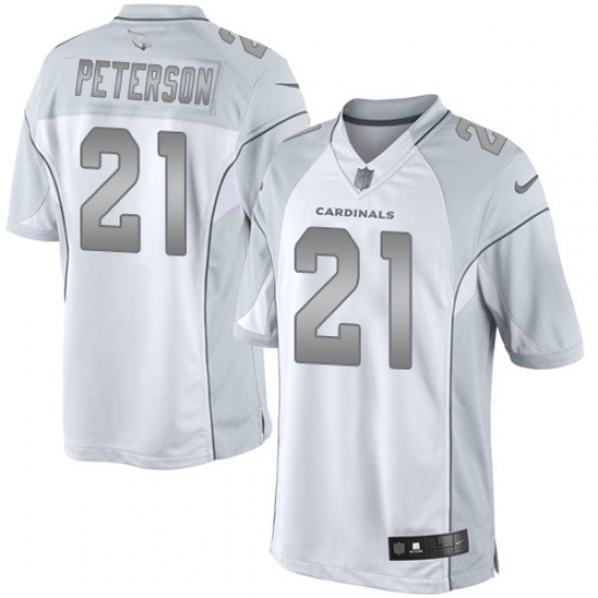 Women's Nike Arizona Cardinals #21 Patrick Peterson Limited White Platinum NFL Jersey - Ujersey