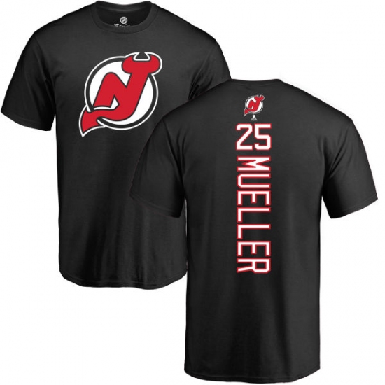 NHL Adidas New Jersey Devils #25 Mirco Mueller Black Backer T-Shirt - ujerseystore