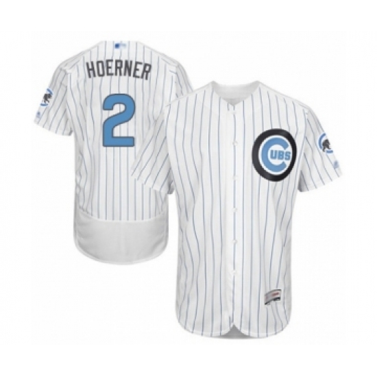 Men's Chicago Cubs #2 Nico Hoerner Authentic White 2016 Father's Day Fashion Flex Base Baseball Player Jersey - Ujersey