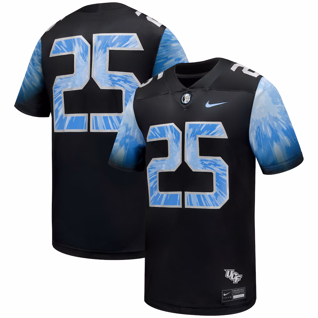 Men's Nike #25 Black UCF Knights 2025 Space Game Football Game Jersey - Ujersey NHL
